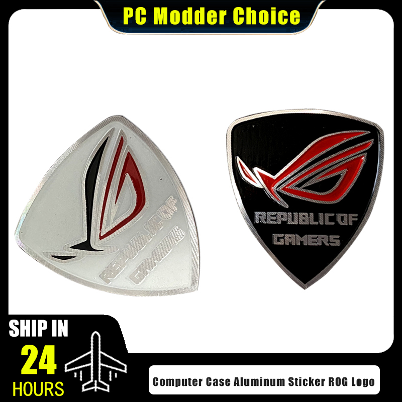 Pc Gaming White - コンピュータケースアルミステッカー ROG ロゴゲーマー信念ラベル PC キャビネット MOD