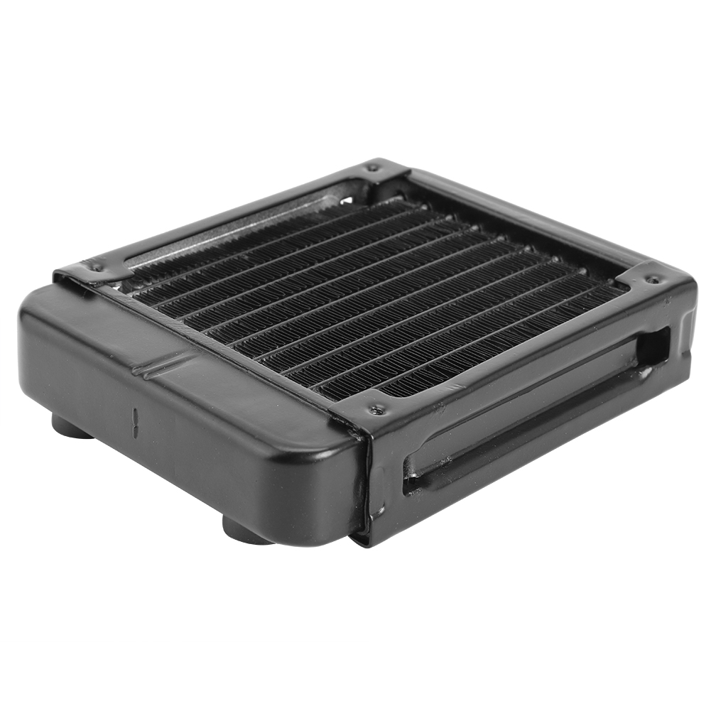 Pc Water Cooling - 120mm水冷ラジエーター G1/4ネジ ヒートローラジエーター 10パイプ アルミ製 ヒートエクスチェンジャーラジエーター