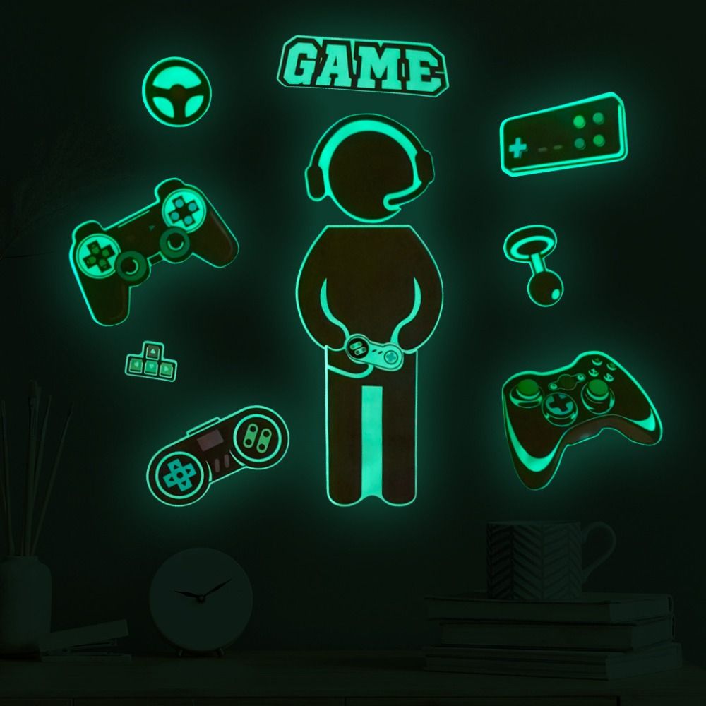 Pc Gaming Quotes - ゲームゾーン,ビデオゲームの装飾,装飾,発光,創造的で明るい,夜に輝く,リビングルームのウォールステッカー