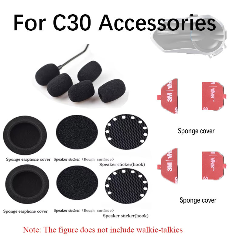 Headset Stand - SENA C30 Bluetooth ヘルメットヘッドフォンアクセサリー 45 ミリメートルスポンジと両面テープ