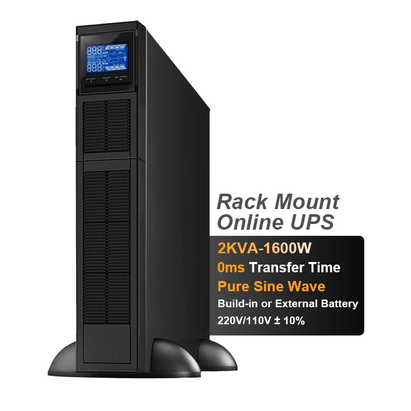Pc Gaming Online Store - Cwups工場価格2kva 1600w純正弦波サーバー無停電電源装置ラックマウントオンラインUPSバックアップ電源サーバールーム用