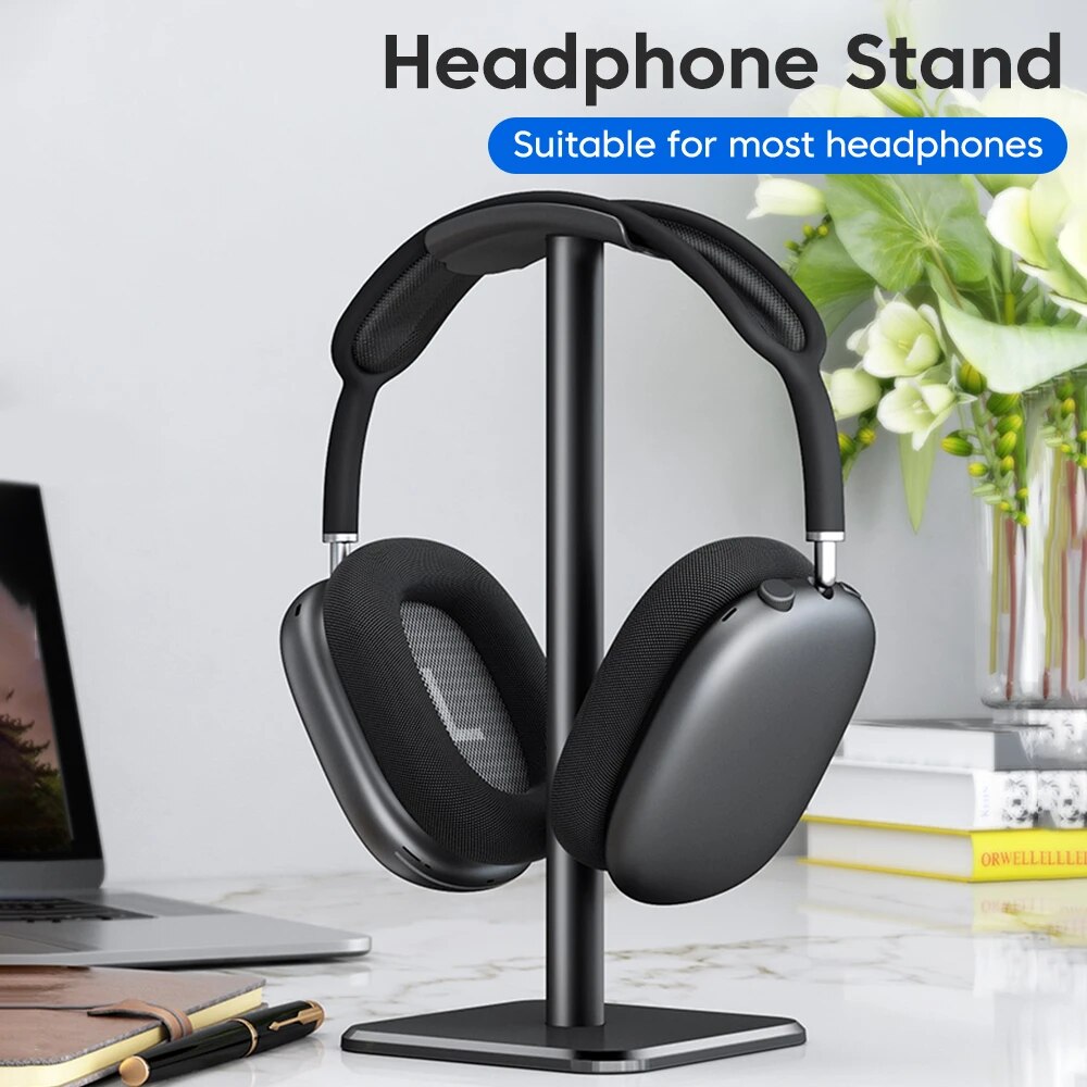 Headset Stand - ユニバーサルヘッドフォンスタンドアルミ合金ヘッドセットホルダーゲームイヤホンデスクトップヘッドフォンサポートホルダー