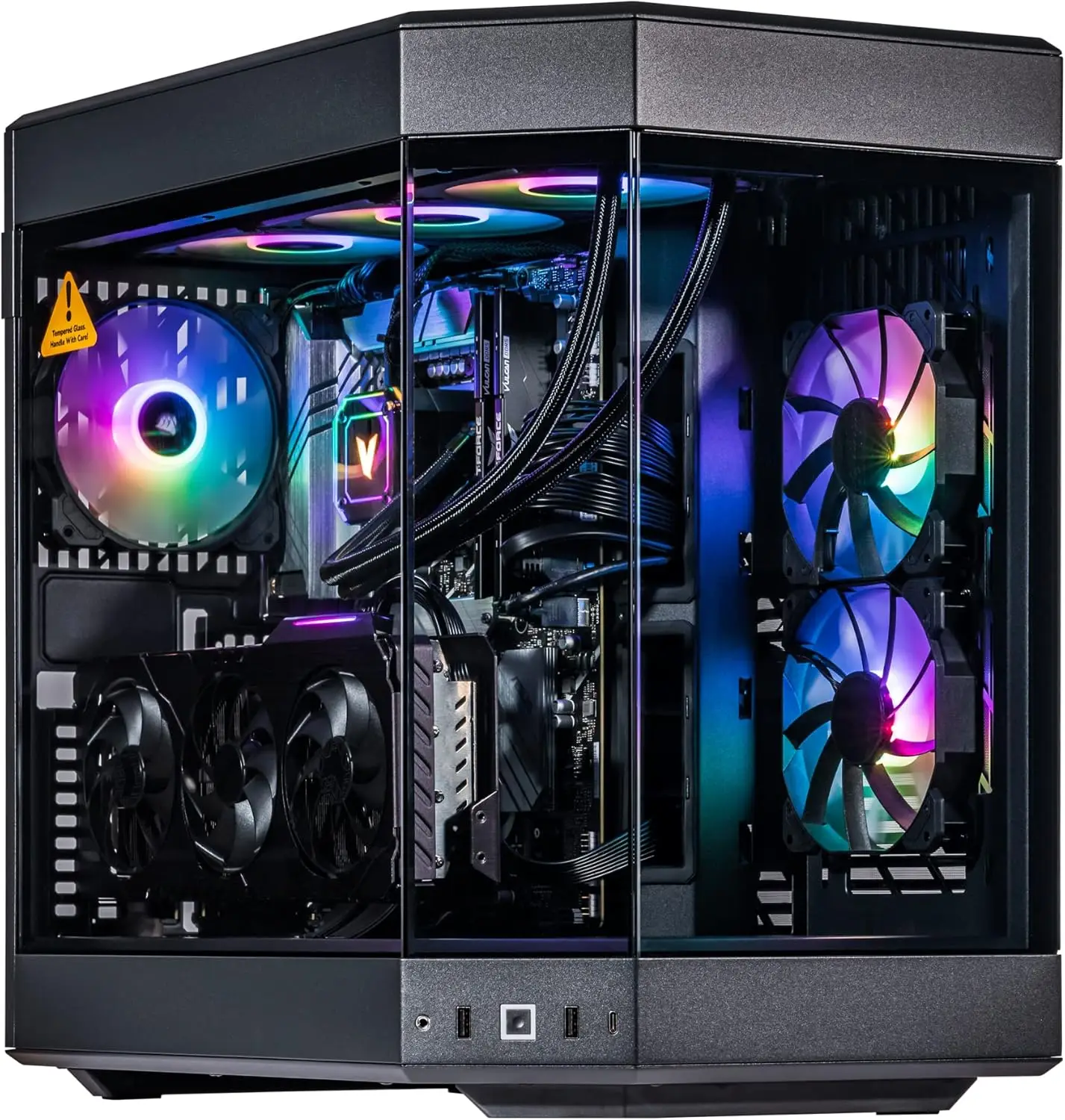 Pc Gaming Y60 - Velztorm Black Praetix カスタムビルド Y60 ゲーミングデスクトップPC（GeForce