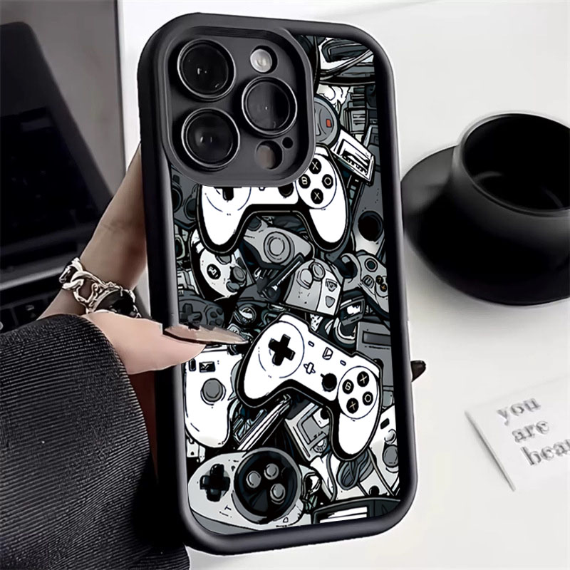Gaming Controller - ゲームコントローラー型グラフィックシリコンケース サムスン Galaxy S26 S25 S24