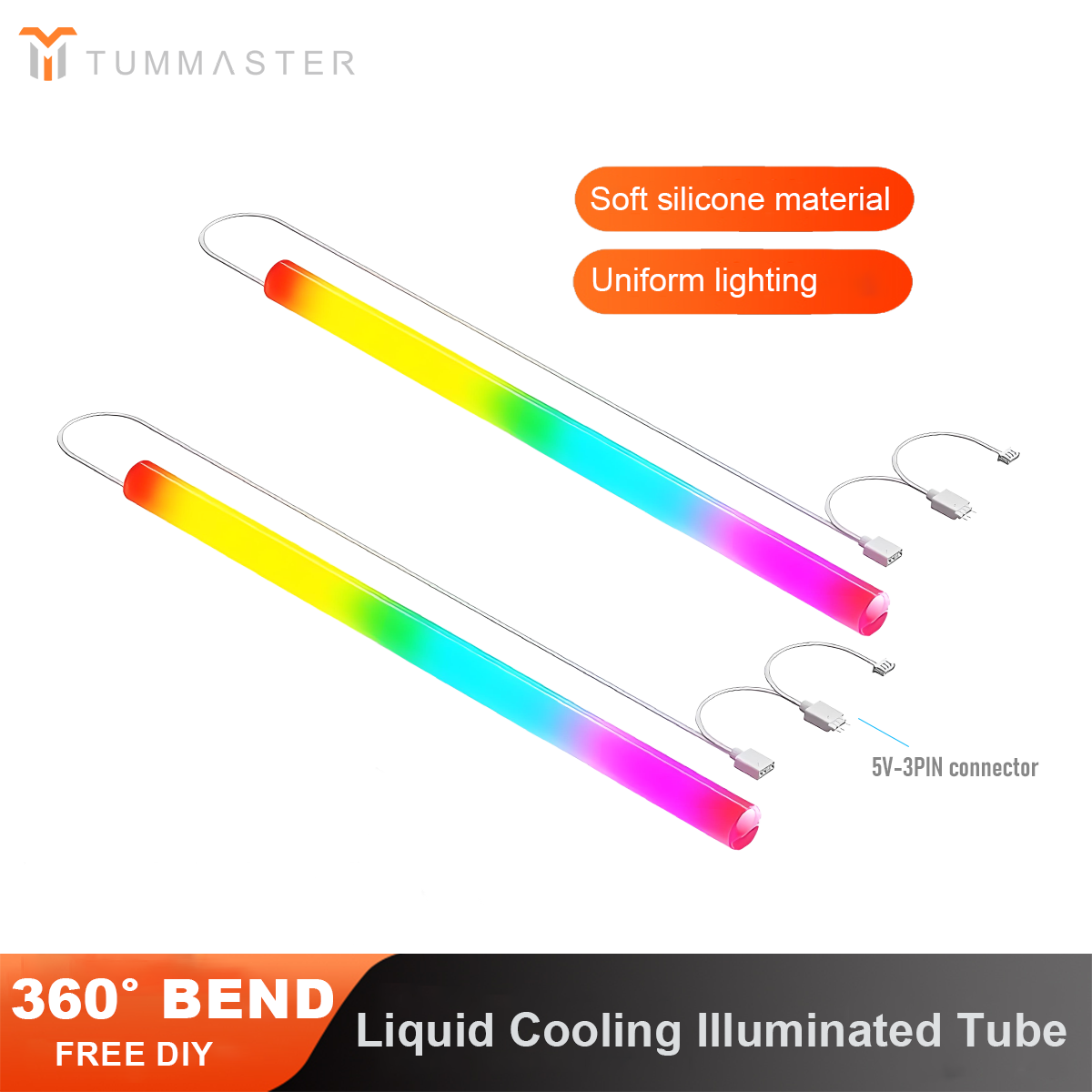 Pc Gaming Liquid - TUMMASTER ARGB 水冷スリーブ 5V3 ピンソフトシリコン水冷発光チューブ PC