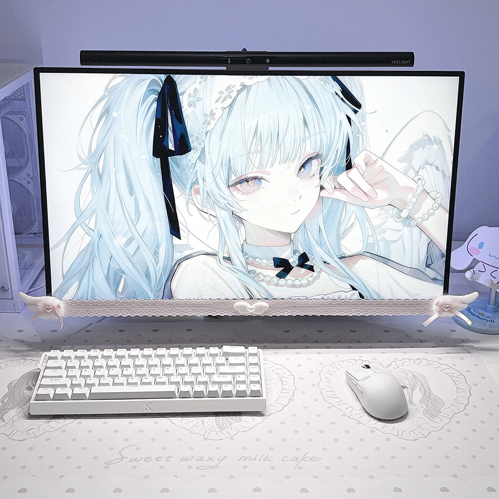 新しいスクリーンデコレーション、白いレースのモニタートリム、 - Pc Zotac Gaming のレビューと価格