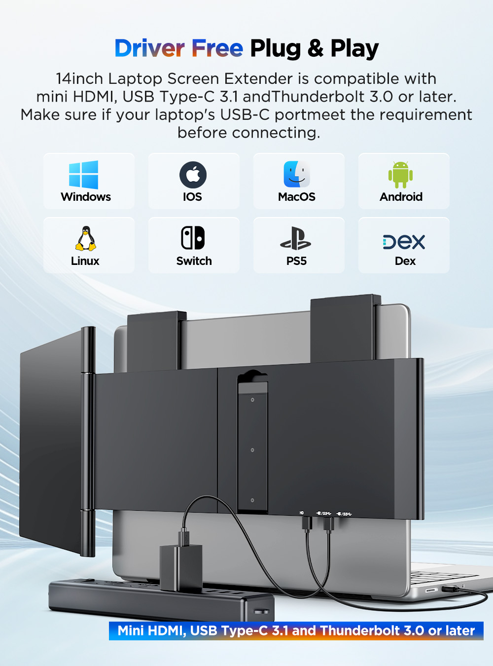 UPERFECT 14インチ ポータブルモニター ノートパソ - Pc Gaming Y60 のレビューと価格