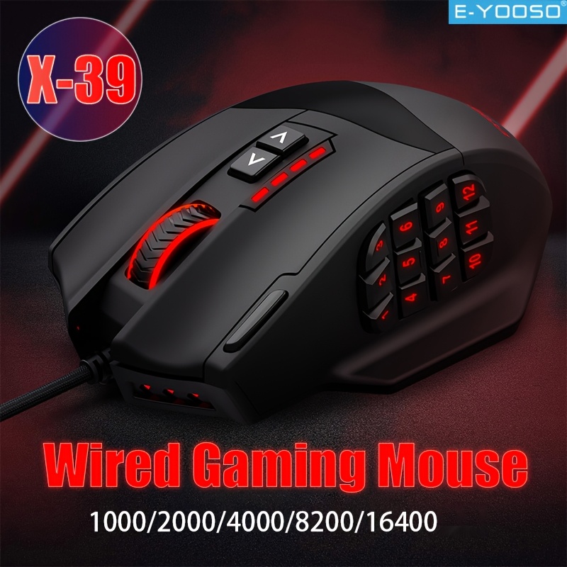 E-YOOSO RGB 有線ゲーミングマウス 人間工学に基づ - Pc Gaming Editing のレビューと価格
