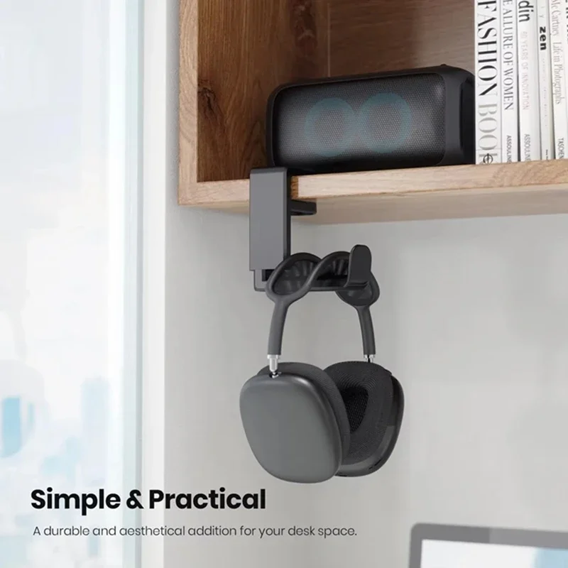 ノーパンチテーブルクリップフックヘッドホンホルダー360度回 - Headset Stand のレビューと価格