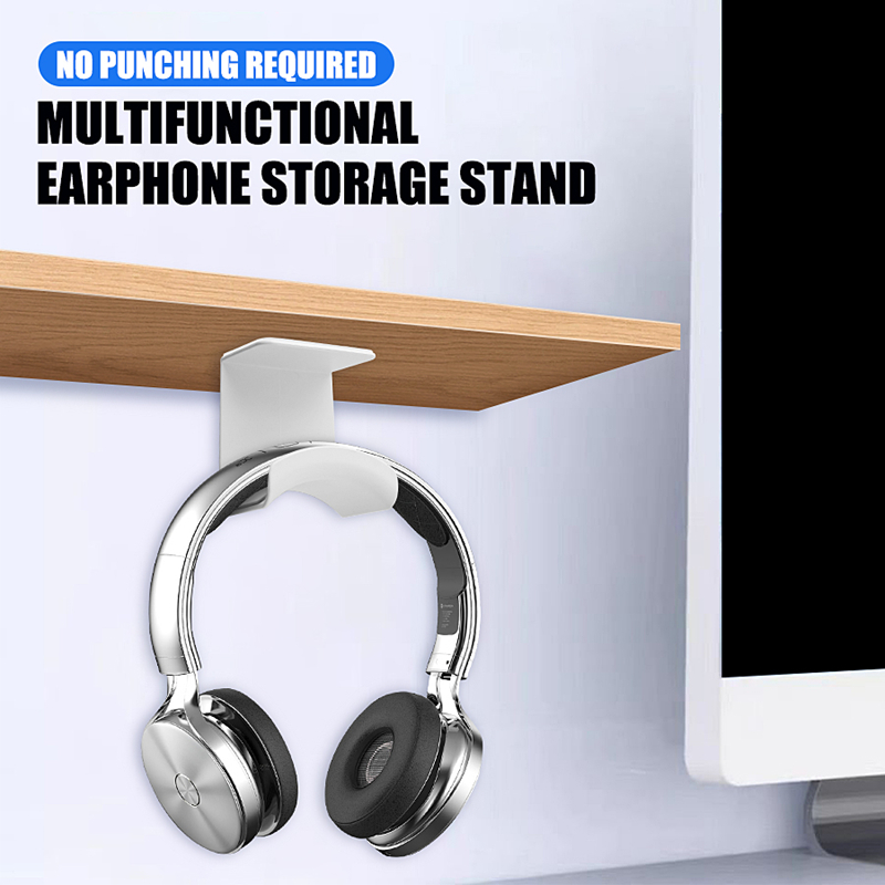 ユニバーサルヘッドフォンスタンド粘着プラスチック壁掛けハンガ - Headset Stand のレビューと価格