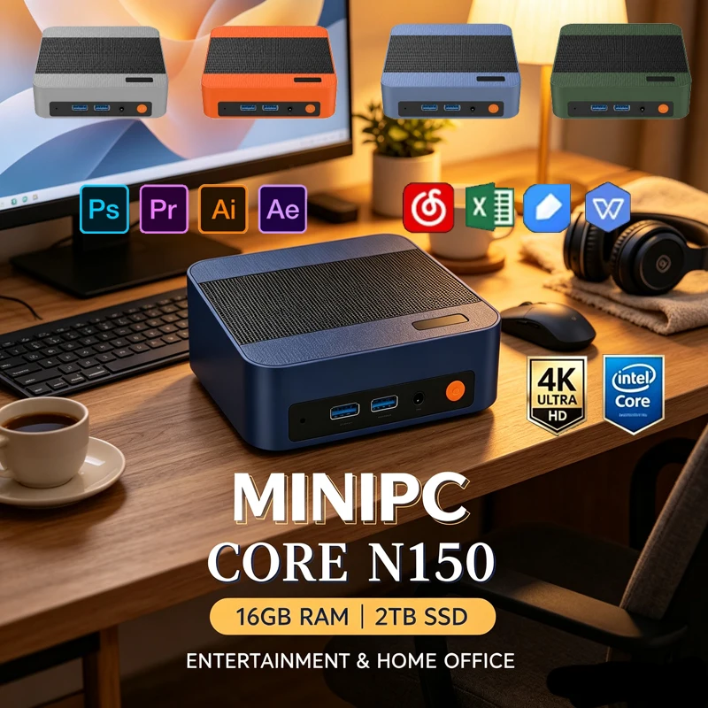 マルチカラーミニPC Intel N150、Win11 Pr - Pc Gaming Editing のレビューと価格