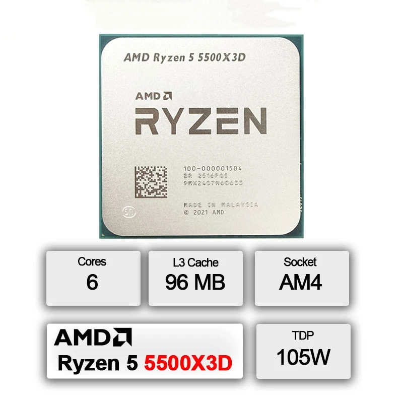 AMD Ryzen 5 5500X3D AM4ゲーミングCP - Pc Gaming Ddr4 のレビューと価格