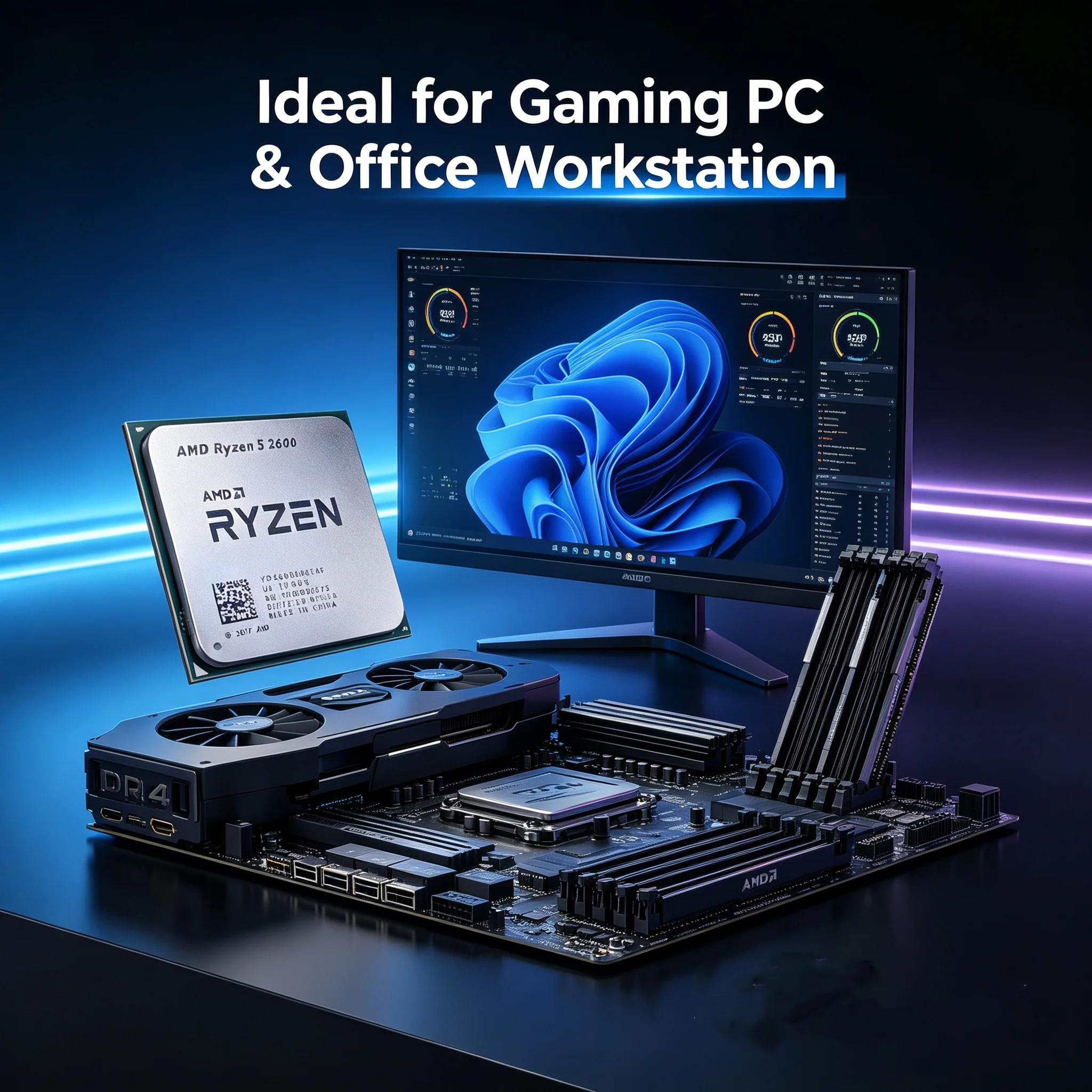 AMD Ryzen 5 2600：6コア、12スレッド、3. - Pc Gaming Ddr4 のレビューと価格