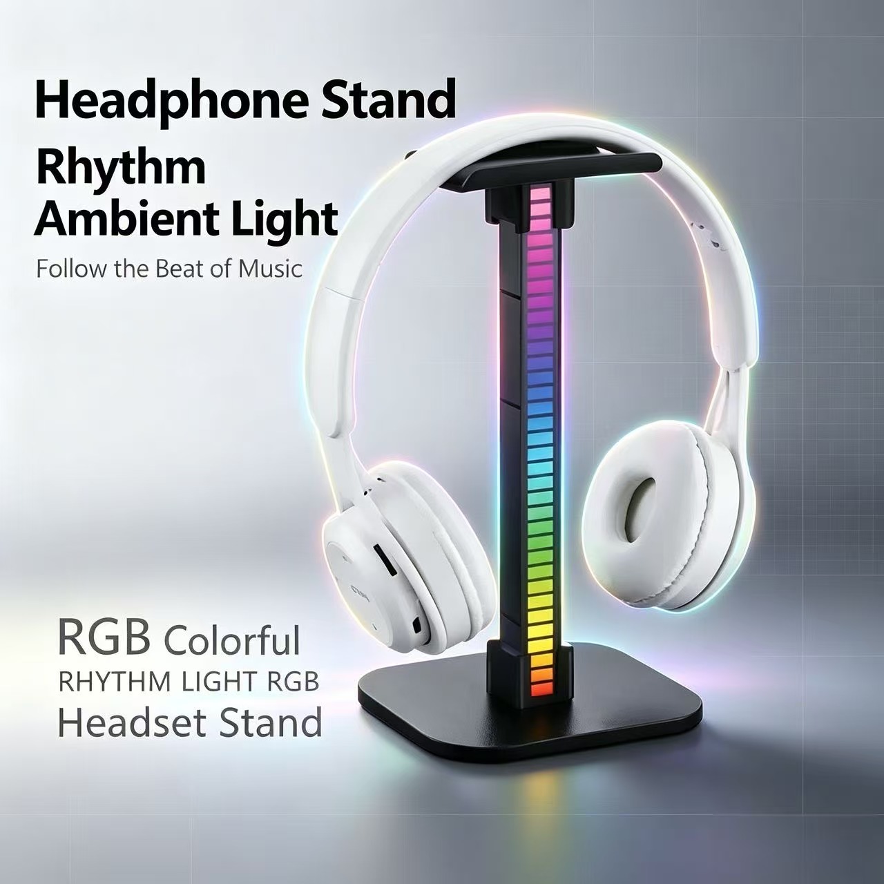 USBゲーミングヘッドホンスタンド RGBリズムライト付き  - Headset Stand のレビューと価格