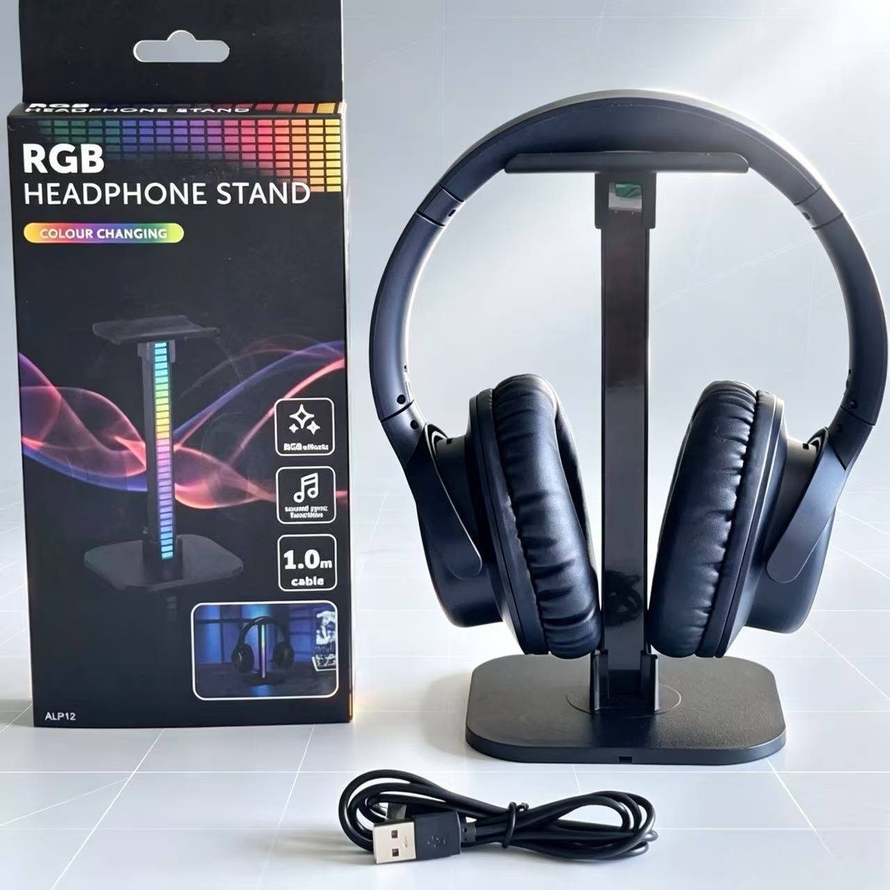 USBゲーミングヘッドホンスタンド RGBリズムライト付き  - Headset Stand のレビューと価格
