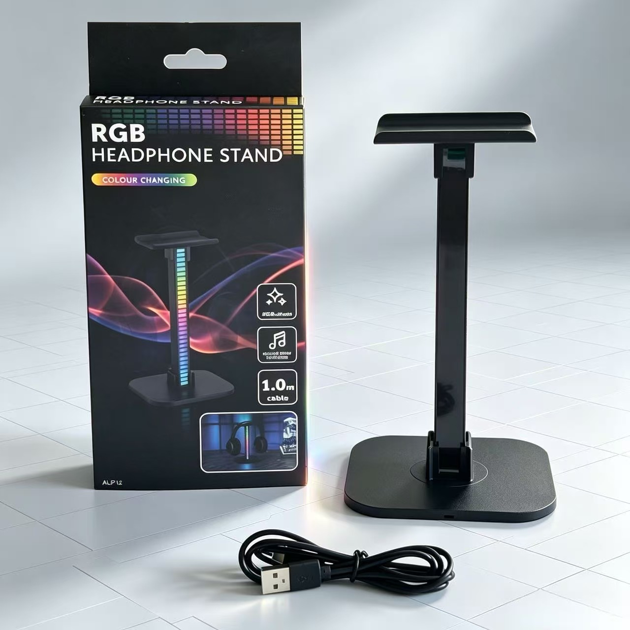 USBゲーミングヘッドホンスタンド RGBリズムライト付き  - Headset Stand のレビューと価格