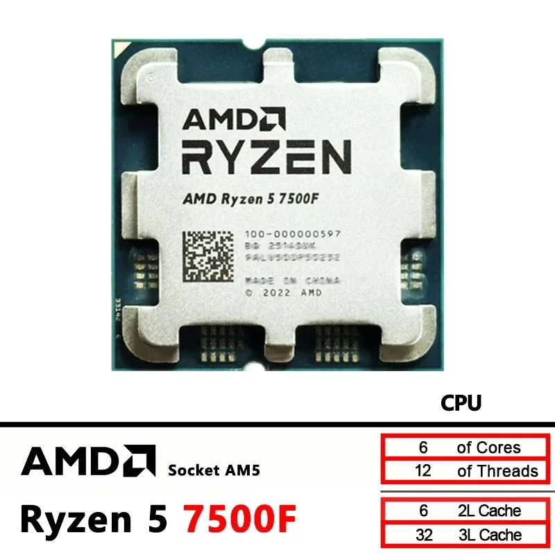 AMD Ryzen 5 7500F、6コア12スレッド、デス - Pc Gaming Amd Ryzen 5 のレビューと価格