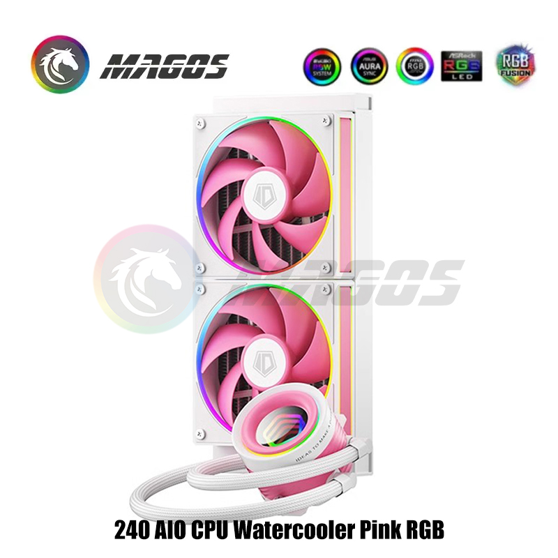 240 AIO CPU ウォータークーラー ピンク RGB  - Pc Water Cooling のレビューと価格