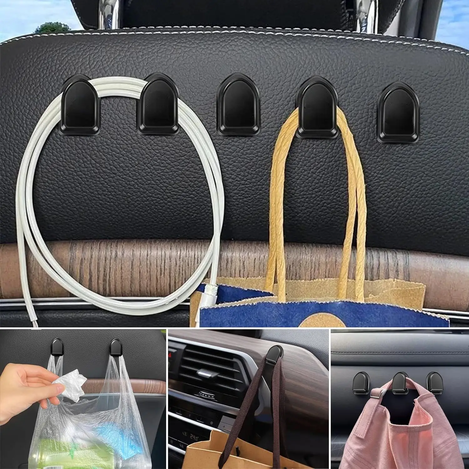 ミニカーフック 車内収納ホルダー USBケーブル ヘッドホン - Headset Stand のレビューと価格